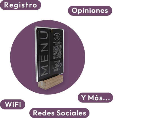 Imagen que describe el funcionamiento de un Letrero NFC Taptika